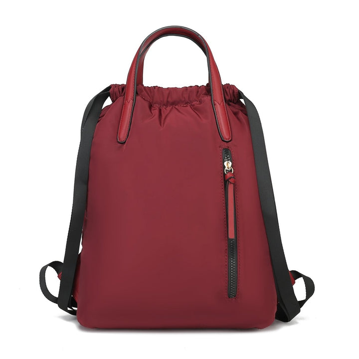 MKFCollection Lexi Packable Backpack - Vegan Leather Designer Handbag Image 3