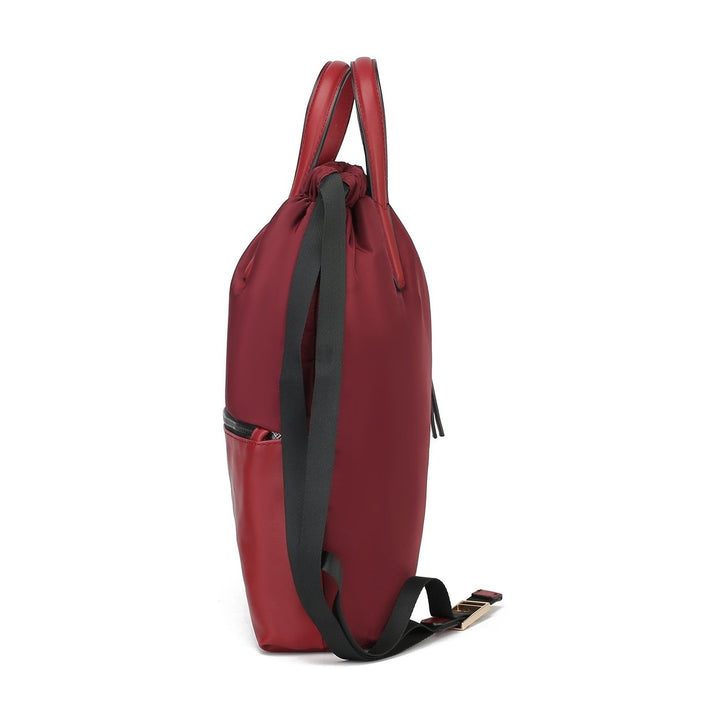 MKFCollection Lexi Packable Backpack - Vegan Leather Designer Handbag Image 4