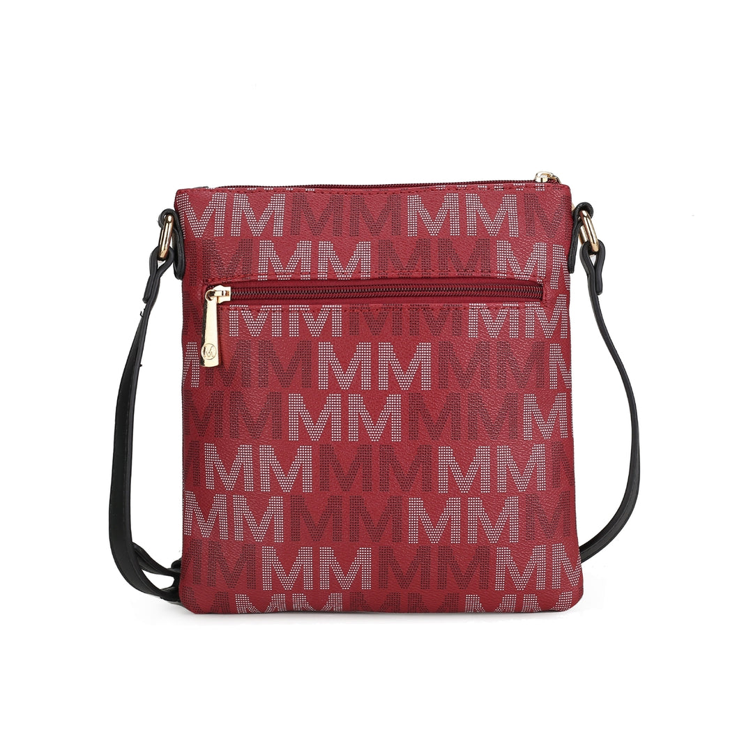 MKFCollection Lemuel Signature Crossbody Bag - Vegan Leather Designer Handbag Image 11