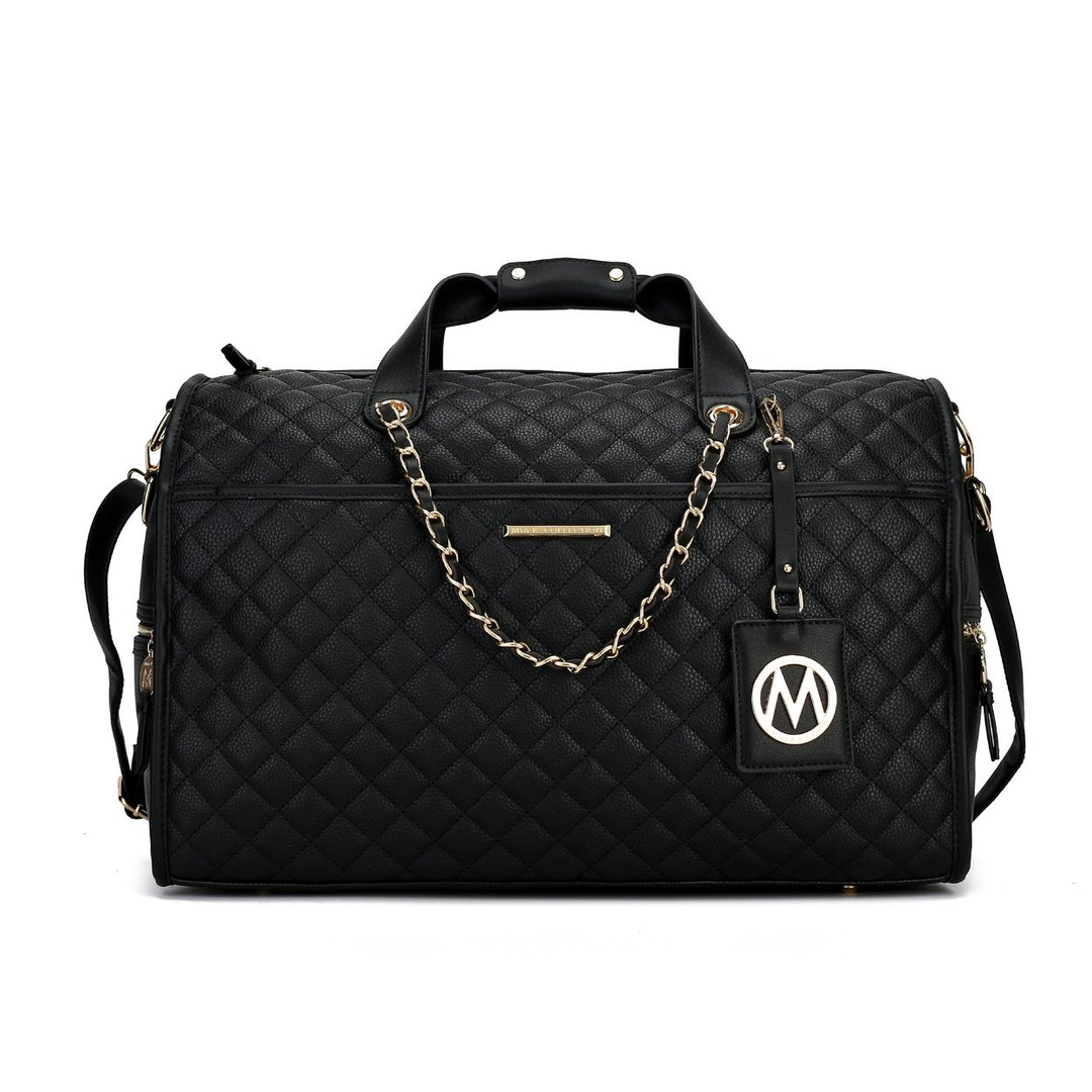 MKFCollection Lexie Weekender Bag - Vegan Leather Designer Handbag Image 1