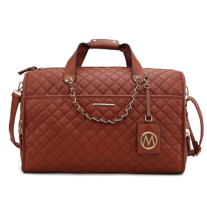 MKFCollection Lexie Weekender Bag - Vegan Leather Designer Handbag Image 1