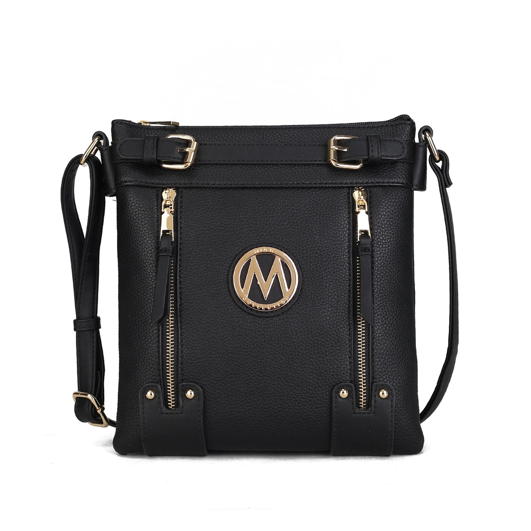 MKFCollection Lilian Crossbody Bag - Vegan Leather Designer Handbag Image 2