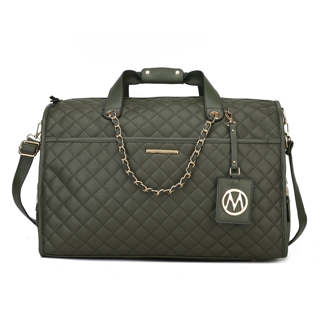 MKFCollection Lexie Weekender Bag - Vegan Leather Designer Handbag Image 4