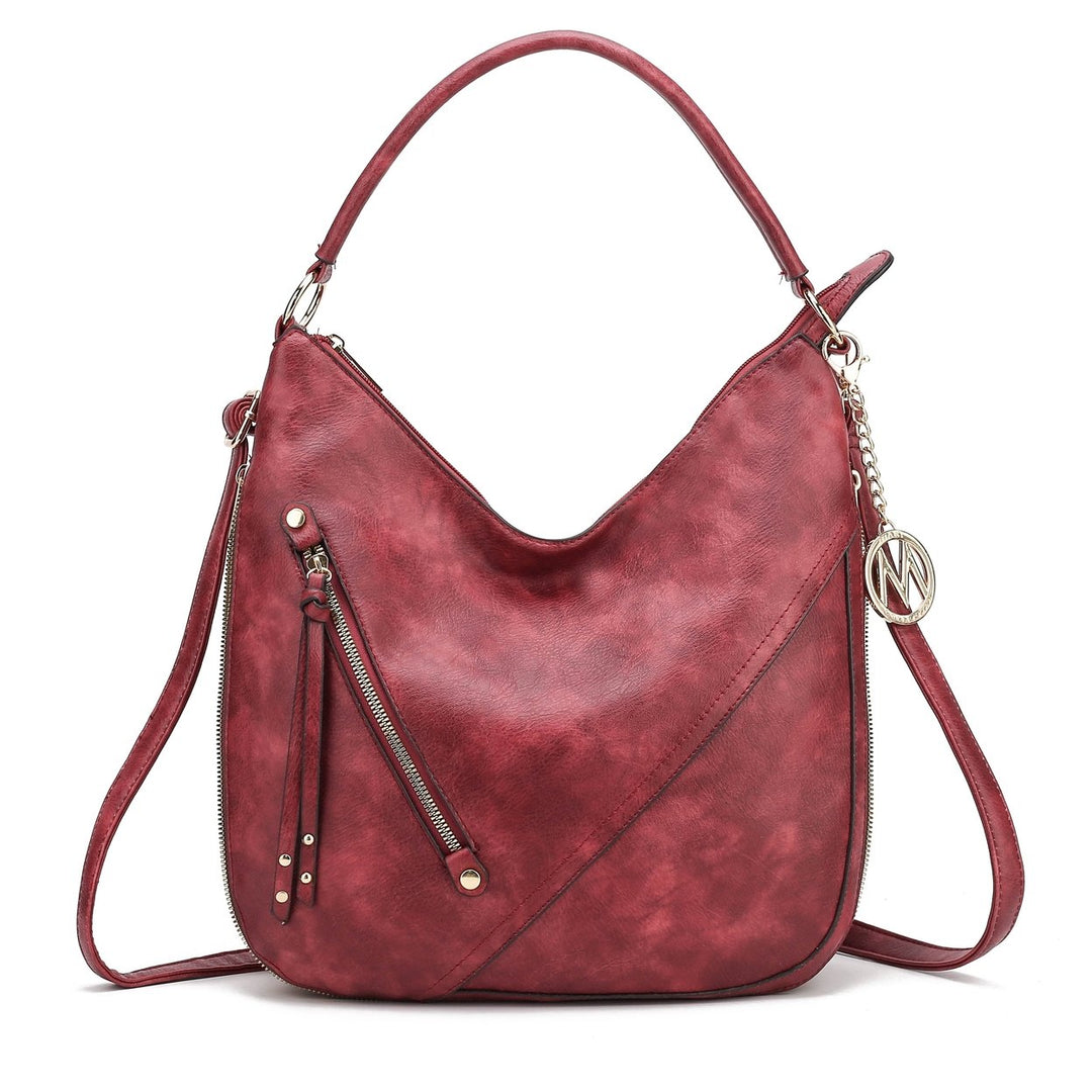 MKFCollection Lisanna Hobo - Vegan Leather Designer Handbag Image 8