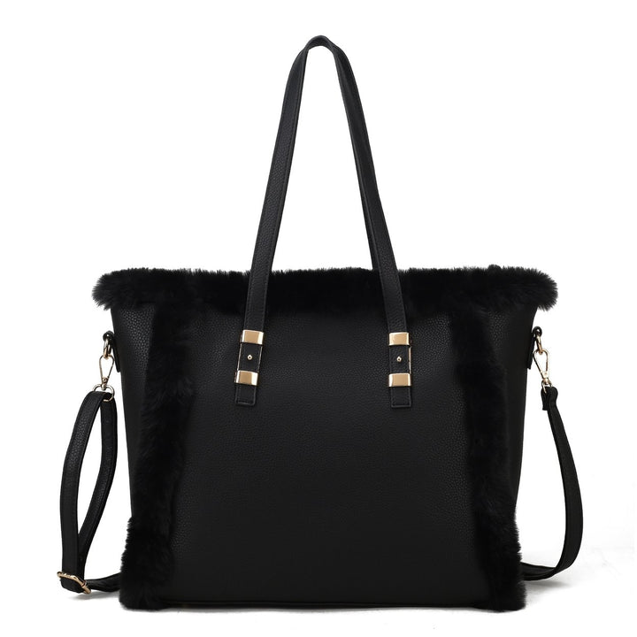 MKFCollection Liza Tote Bag - Vegan Leather Designer Handbag Image 7