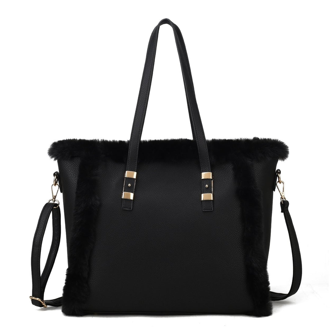 MKFCollection Liza Tote Bag - Vegan Leather Designer Handbag Image 1