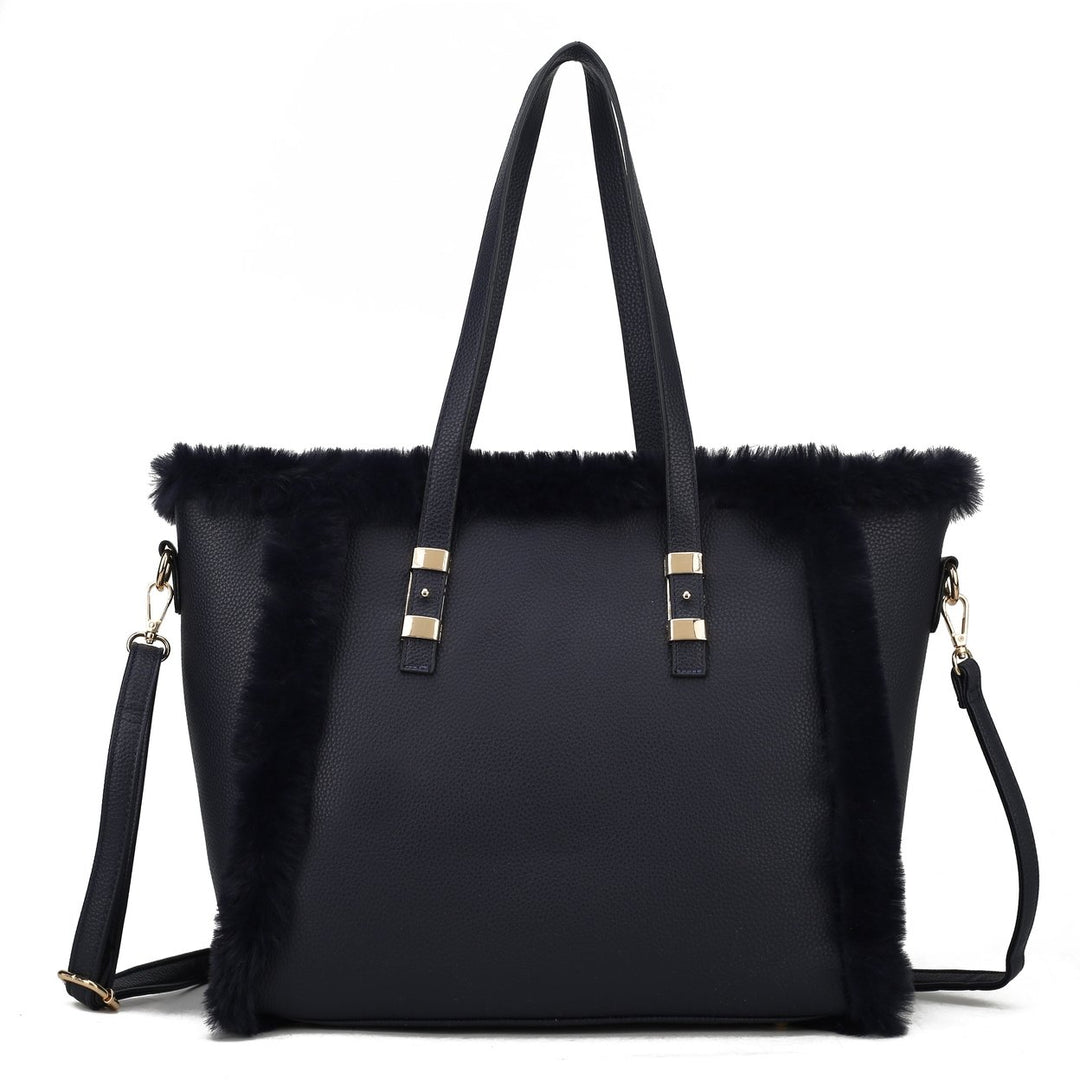 MKFCollection Liza Tote Bag - Vegan Leather Designer Handbag Image 12