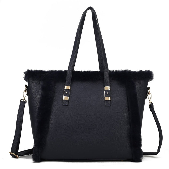 MKFCollection Liza Tote Bag - Vegan Leather Designer Handbag Image 1