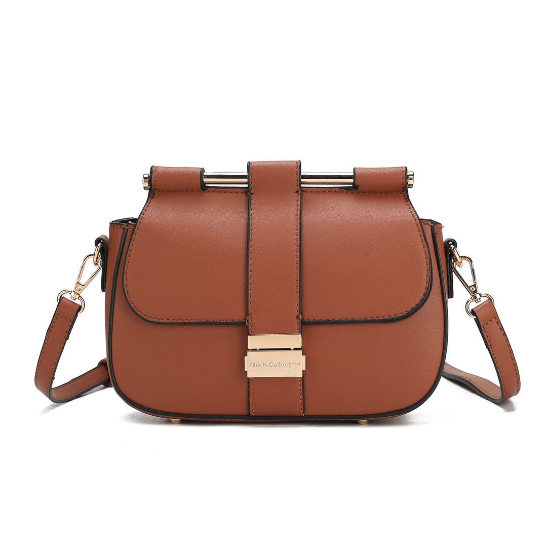 MKFCollection Londyn Crossbody Bag - Vegan Leather Designer Handbag Image 4