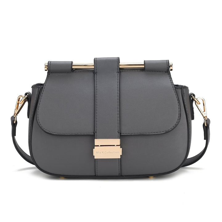 MKFCollection Londyn Crossbody Bag - Vegan Leather Designer Handbag Image 4