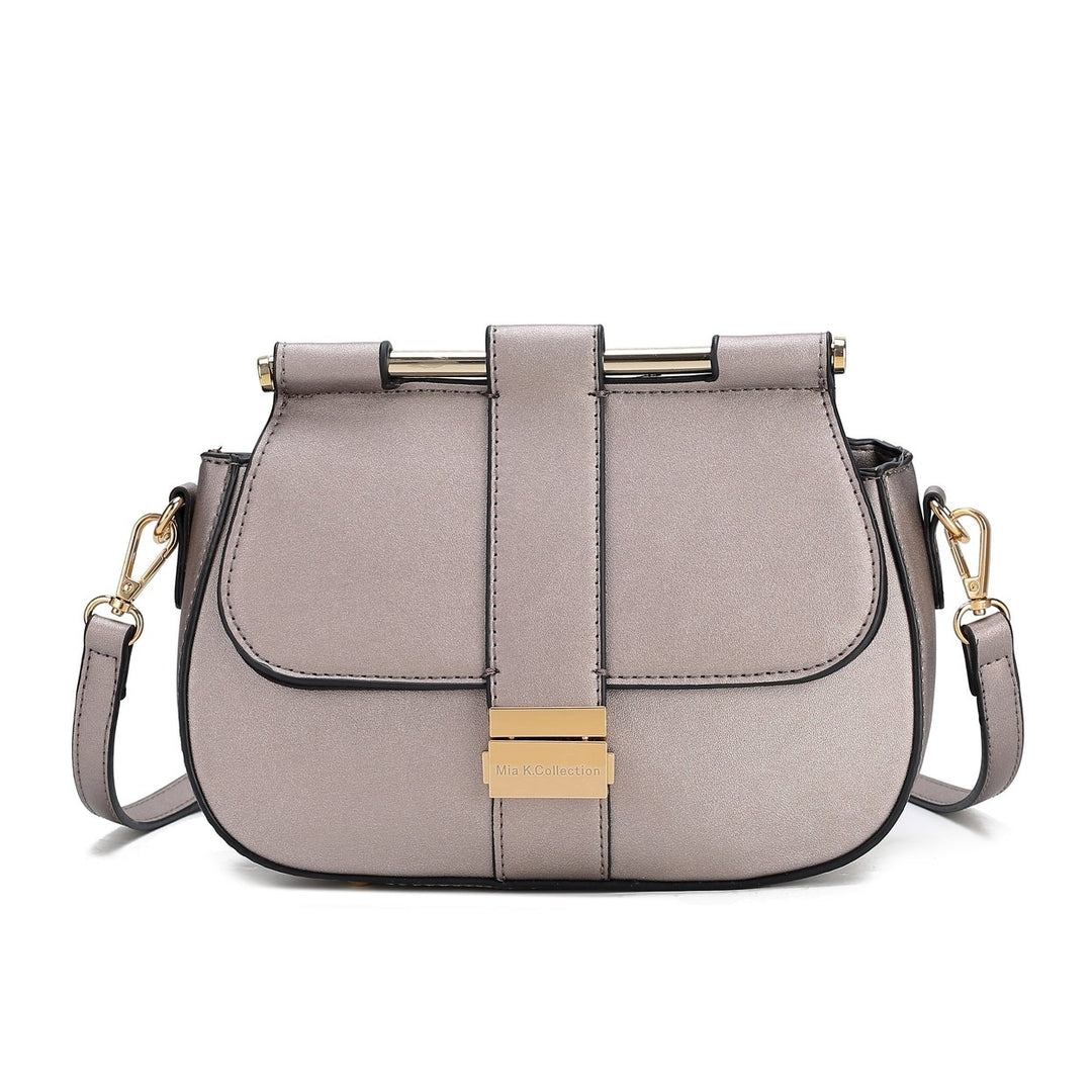 MKFCollection Londyn Crossbody Bag - Vegan Leather Designer Handbag Image 9