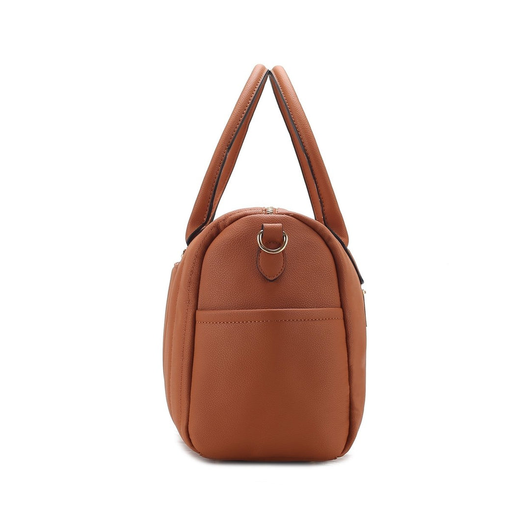 MKFCollection Luana Weekender Bag - Vegan Leather Designer Handbag Image 4