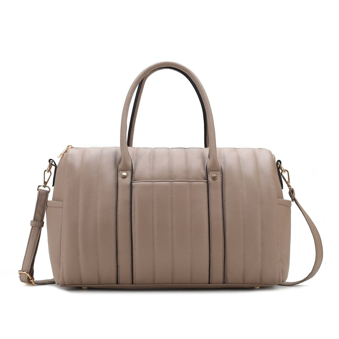 MKFCollection Luana Weekender Bag - Vegan Leather Designer Handbag Image 10