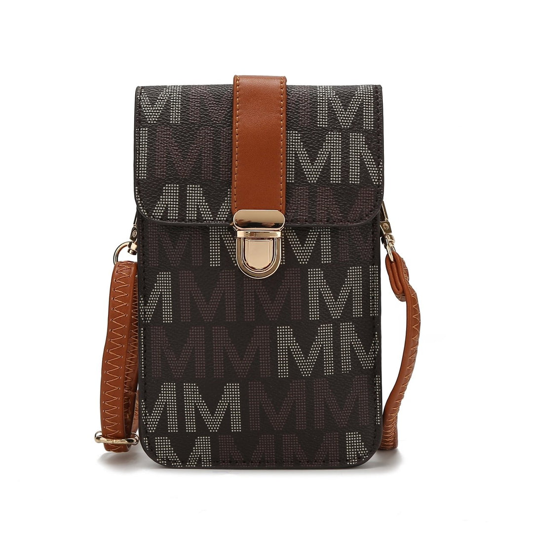 MKFCollection Lulu Phone Crossbody Bag - Vegan Leather Designer Handbag Image 1