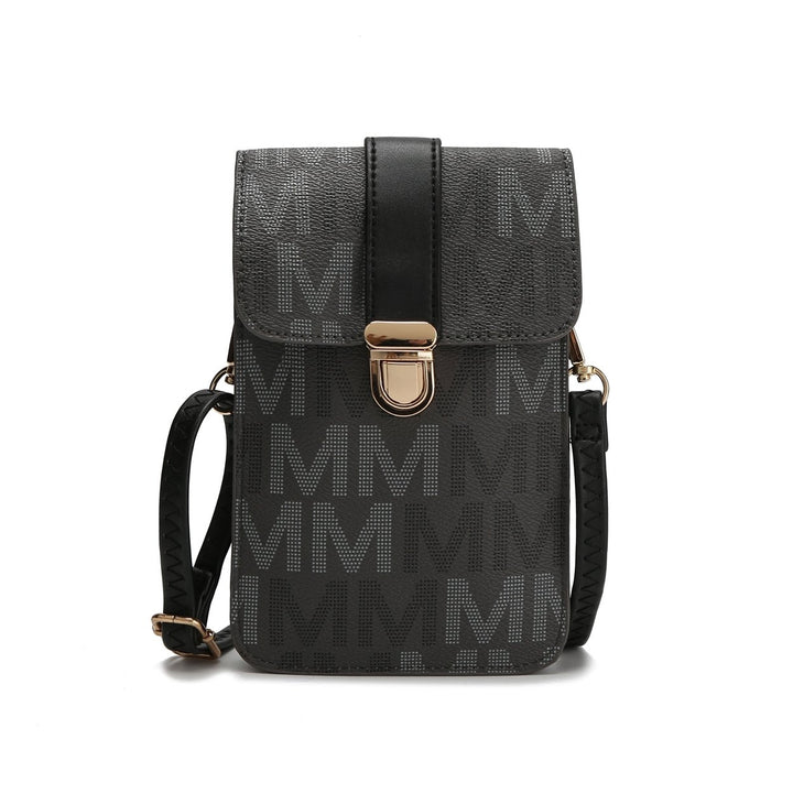 MKFCollection Lulu Phone Crossbody Bag - Vegan Leather Designer Handbag Image 8