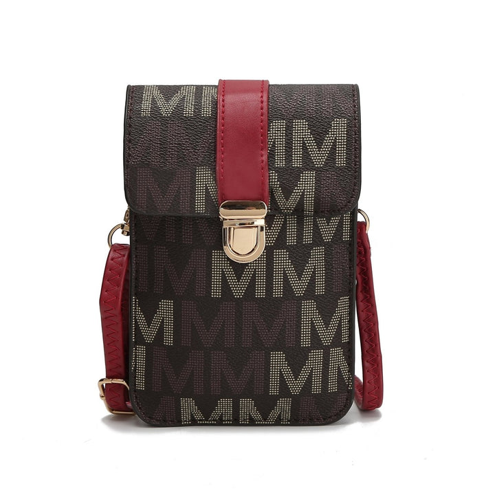 MKFCollection Lulu Phone Crossbody Bag - Vegan Leather Designer Handbag Image 9