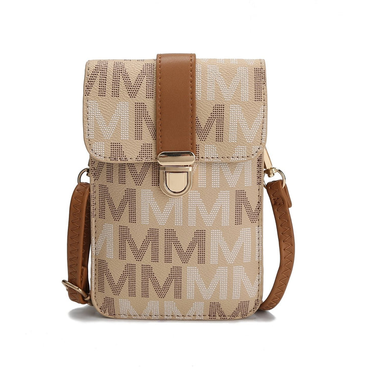 MKFCollection Lulu Phone Crossbody Bag - Vegan Leather Designer Handbag Image 1