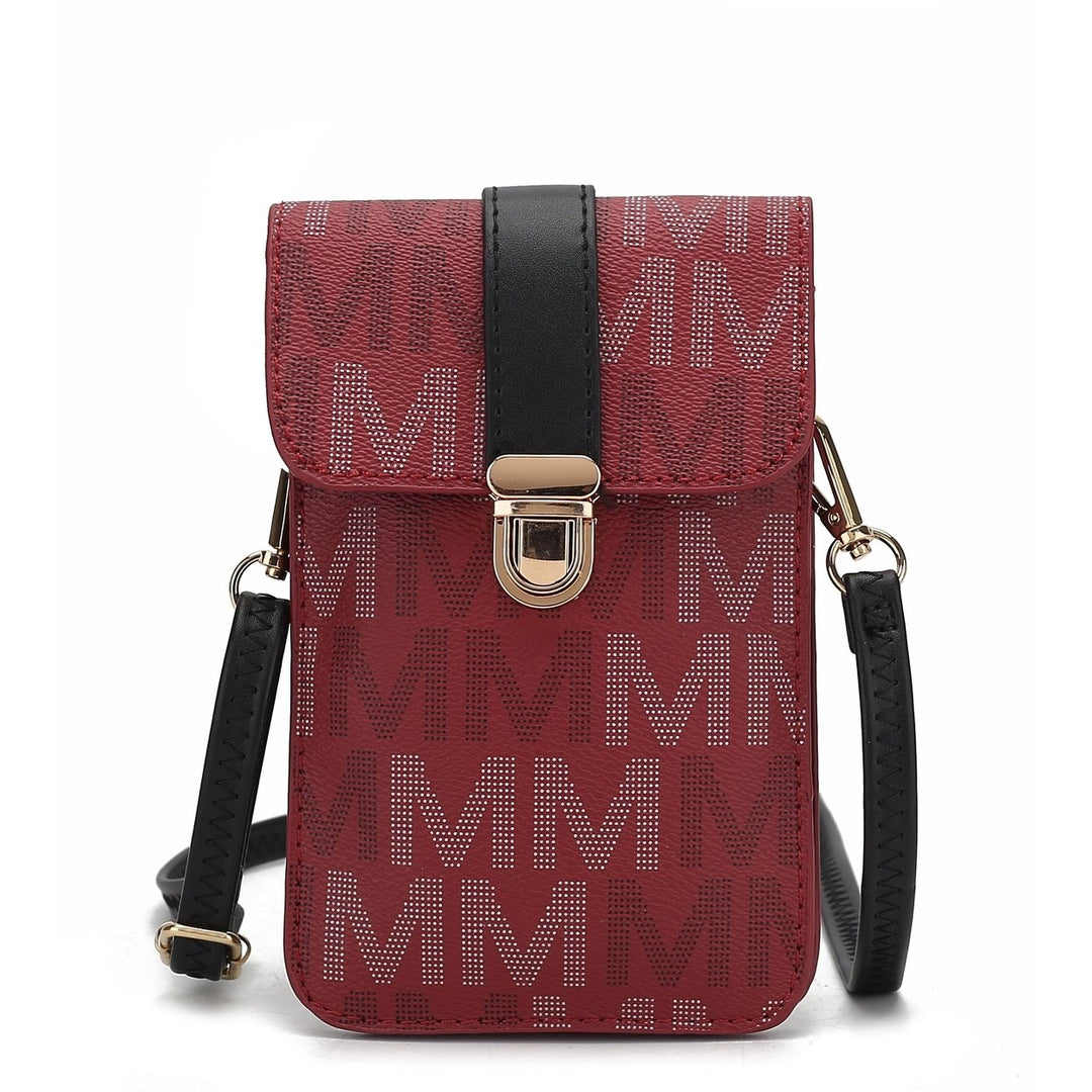 MKFCollection Lulu Phone Crossbody Bag - Vegan Leather Designer Handbag Image 1