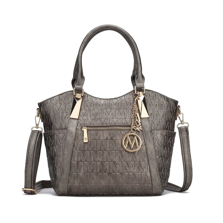 MKFCollection Lucy Signature Tote Bag - Vegan Leather Designer Handbag Image 1