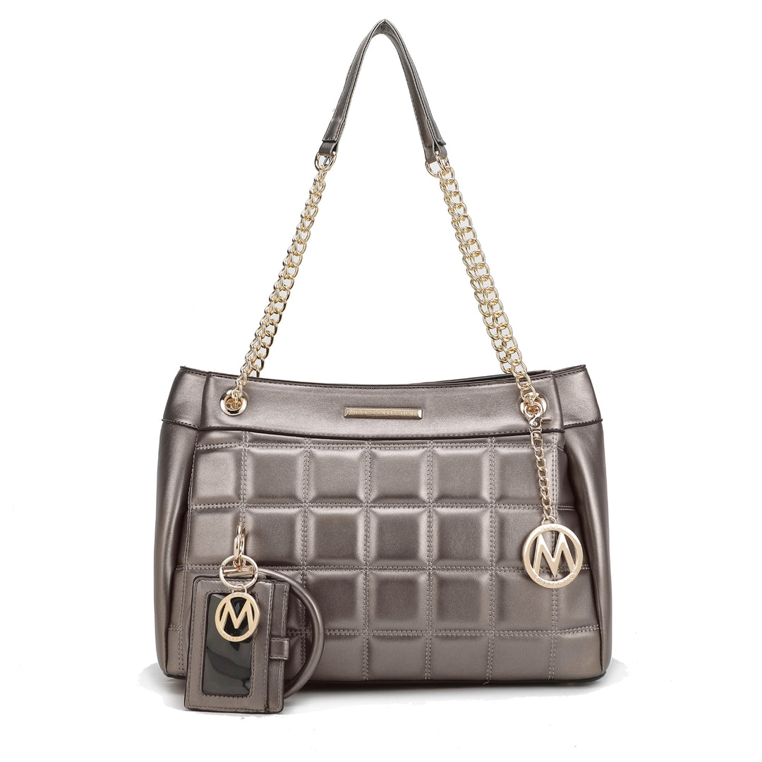 MKFCollection Mabel Shoulder and Set - Vegan Leather Designer Handbag Image 9