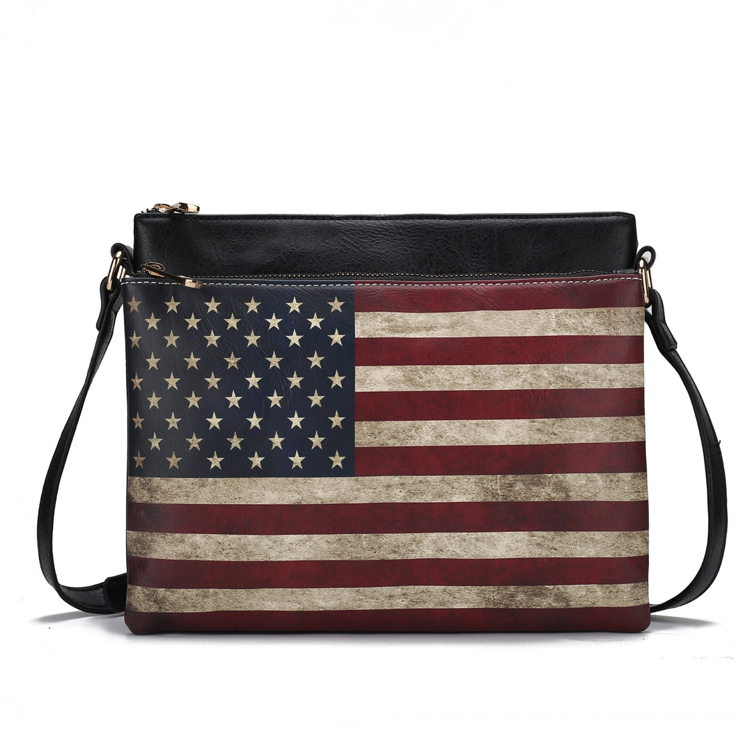 MKFCollection Madeline Crossbody Bag - Vegan Leather Designer Handbag Image 3