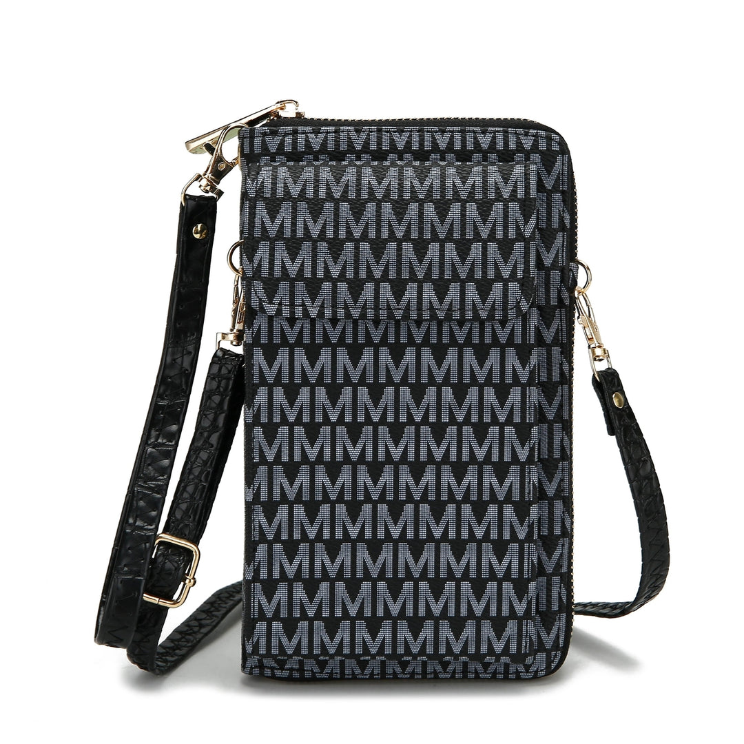 MKFCollection Mala Phone Crossbody Bag - Vegan Leather Designer Handbag Image 3