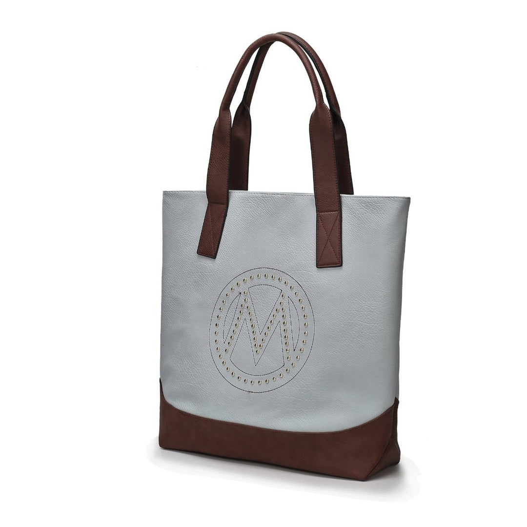 MKFCollection Wadena Tote Bag - Vegan Leather Designer Handbag Image 1