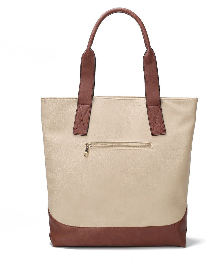 MKFCollection Wadena Tote Bag - Vegan Leather Designer Handbag Image 3