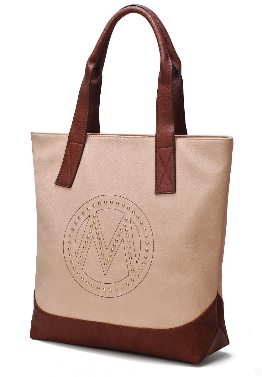 MKFCollection Wadena Tote Bag - Vegan Leather Designer Handbag Image 4