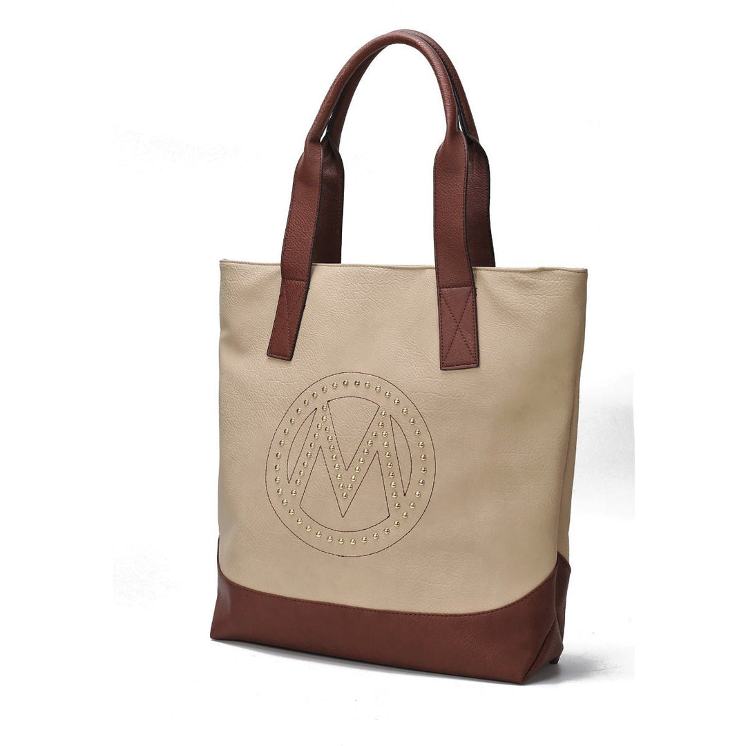 MKFCollection Wadena Tote Bag - Vegan Leather Designer Handbag Image 6