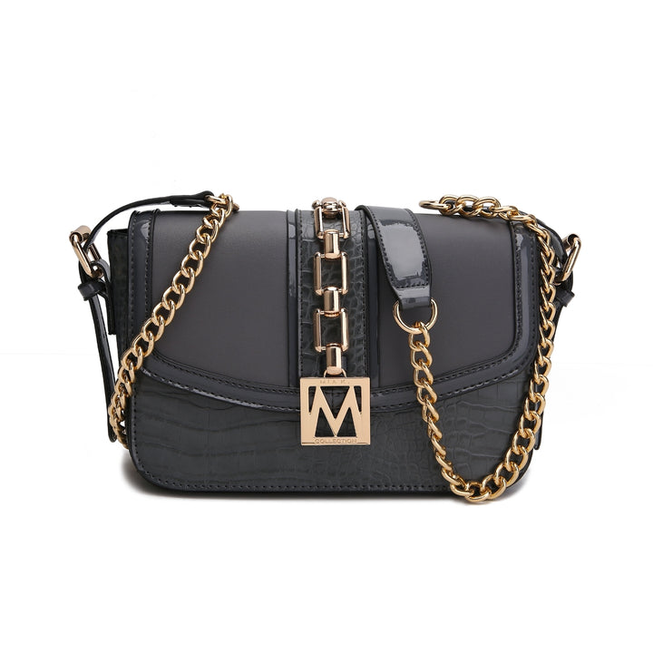 MKFCollection Wendalyn Shoulder Handbag - Vegan Leather Designer Handbag Image 4