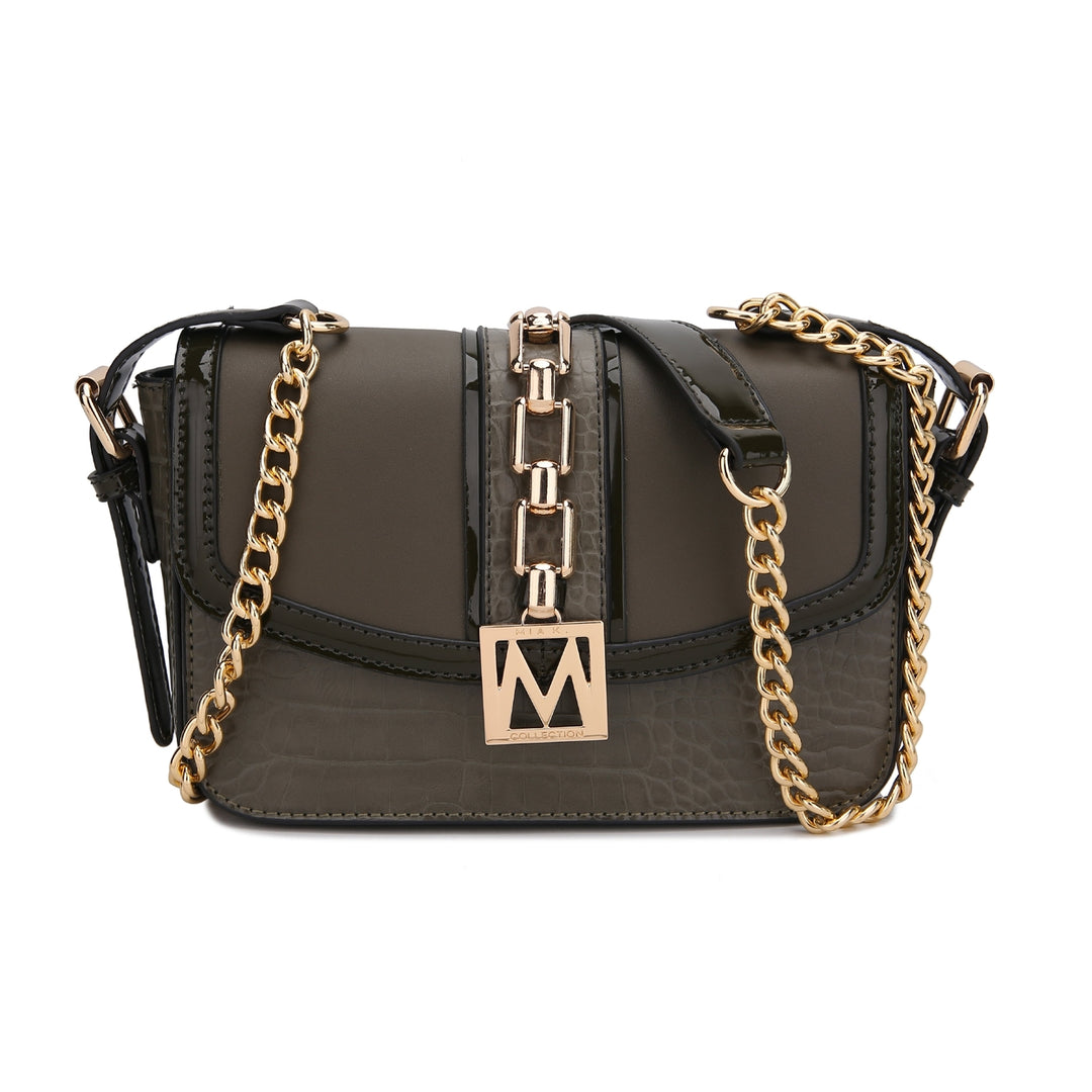 MKFCollection Wendalyn Shoulder Handbag - Vegan Leather Designer Handbag Image 8