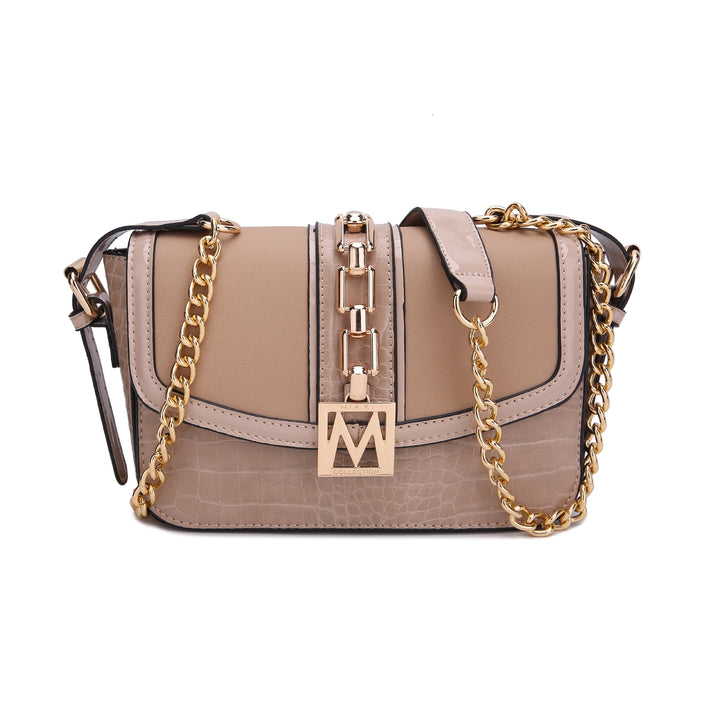 MKFCollection Wendalyn Shoulder Handbag - Vegan Leather Designer Handbag Image 9