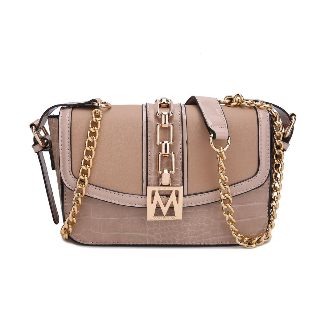 MKFCollection Wendalyn Shoulder Handbag - Vegan Leather Designer Handbag Image 1