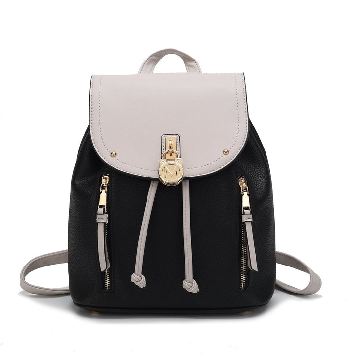 MKFCollection Xandria Backpack - Vegan Leather Designer Handbag Image 2