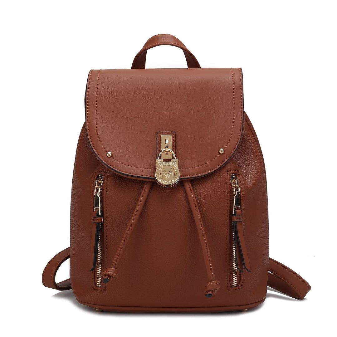 MKFCollection Xandria Backpack - Vegan Leather Designer Handbag Image 3