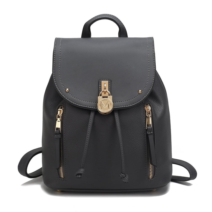 MKFCollection Xandria Backpack - Vegan Leather Designer Handbag Image 4