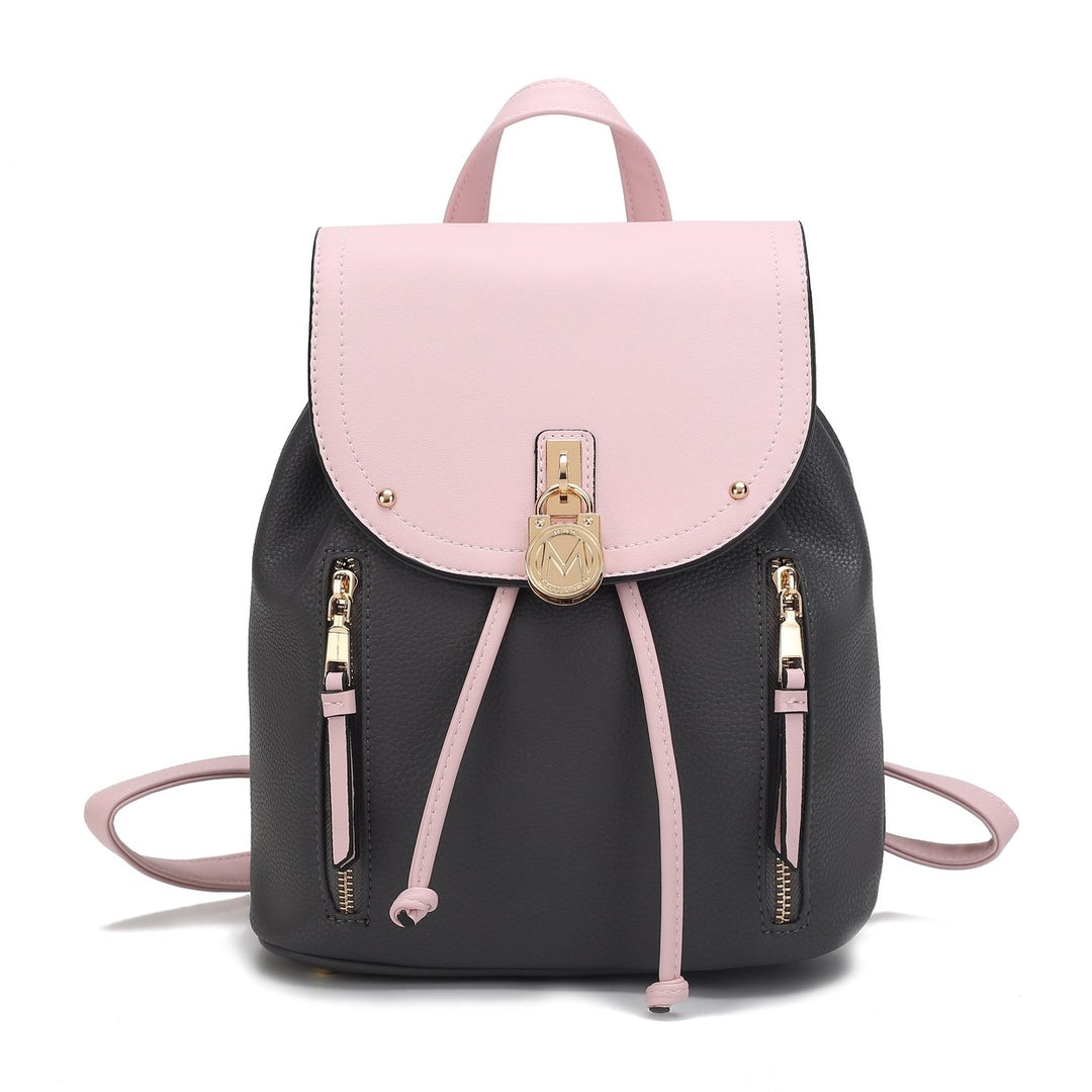 MKFCollection Xandria Backpack - Vegan Leather Designer Handbag Image 4