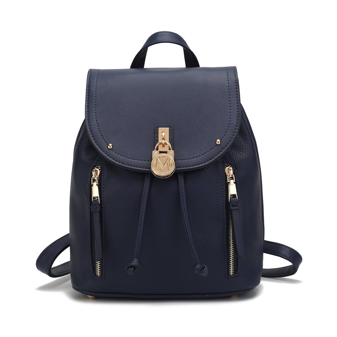 MKFCollection Xandria Backpack - Vegan Leather Designer Handbag Image 7