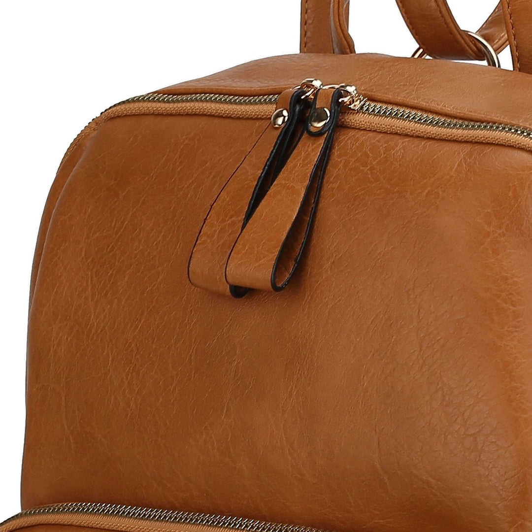 MKFCollection Yolane Convertible Backpack - Vegan Leather Designer Handbag Image 4