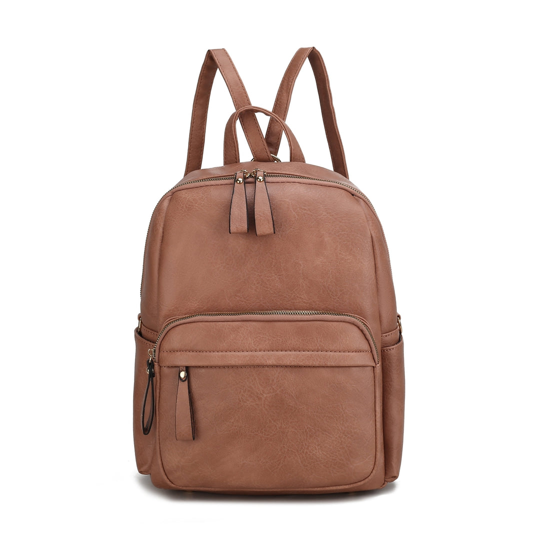 MKFCollection Yolane Convertible Backpack - Vegan Leather Designer Handbag Image 9