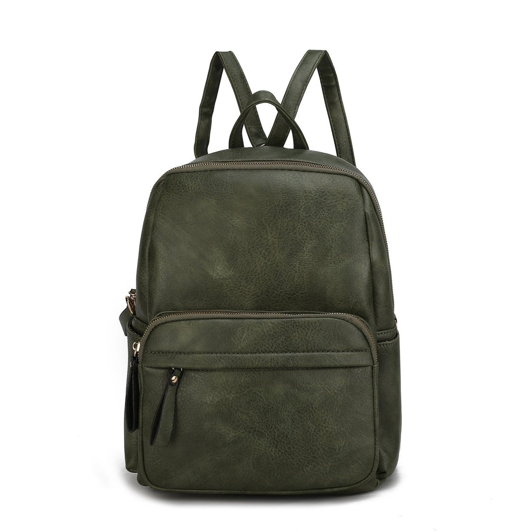 MKFCollection Yolane Convertible Backpack - Vegan Leather Designer Handbag Image 1