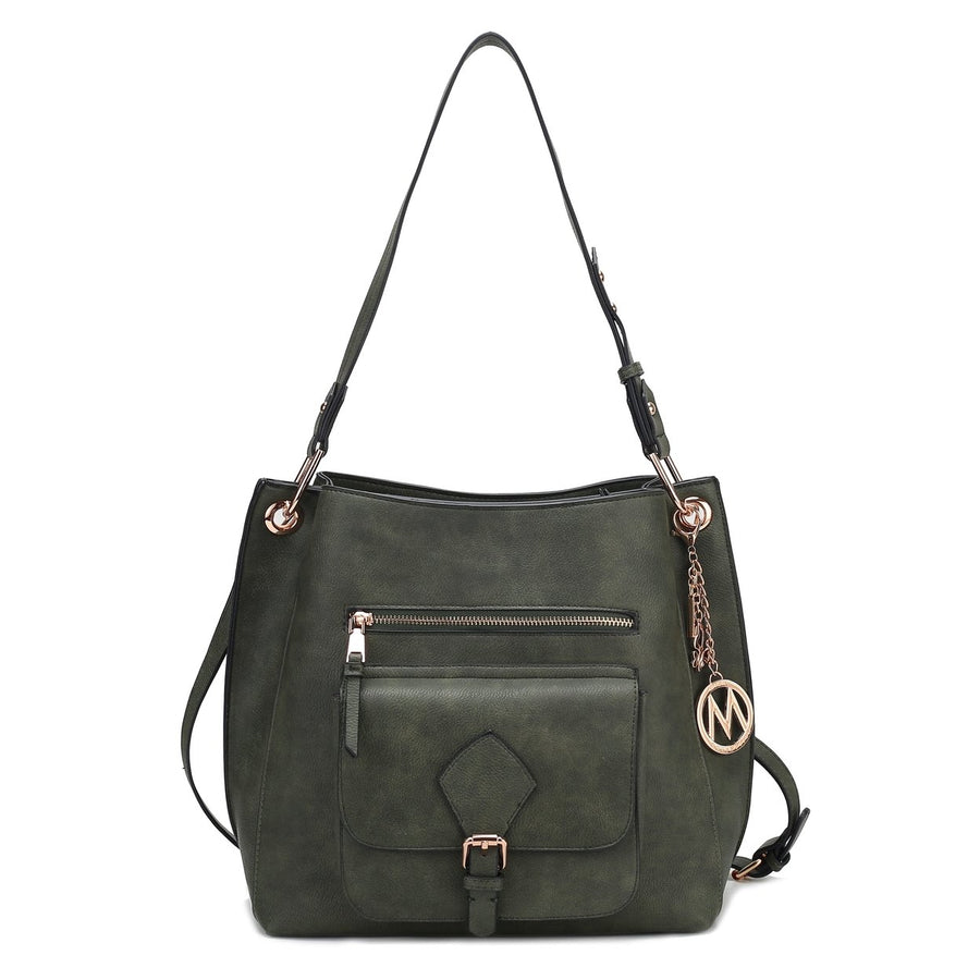 MKFCollection Yves Hobo Bag - Vegan Leather Designer Handbag Image 1