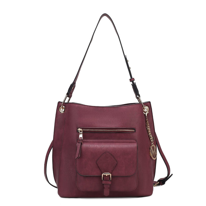 MKFCollection Yves Hobo Bag - Vegan Leather Designer Handbag Image 2