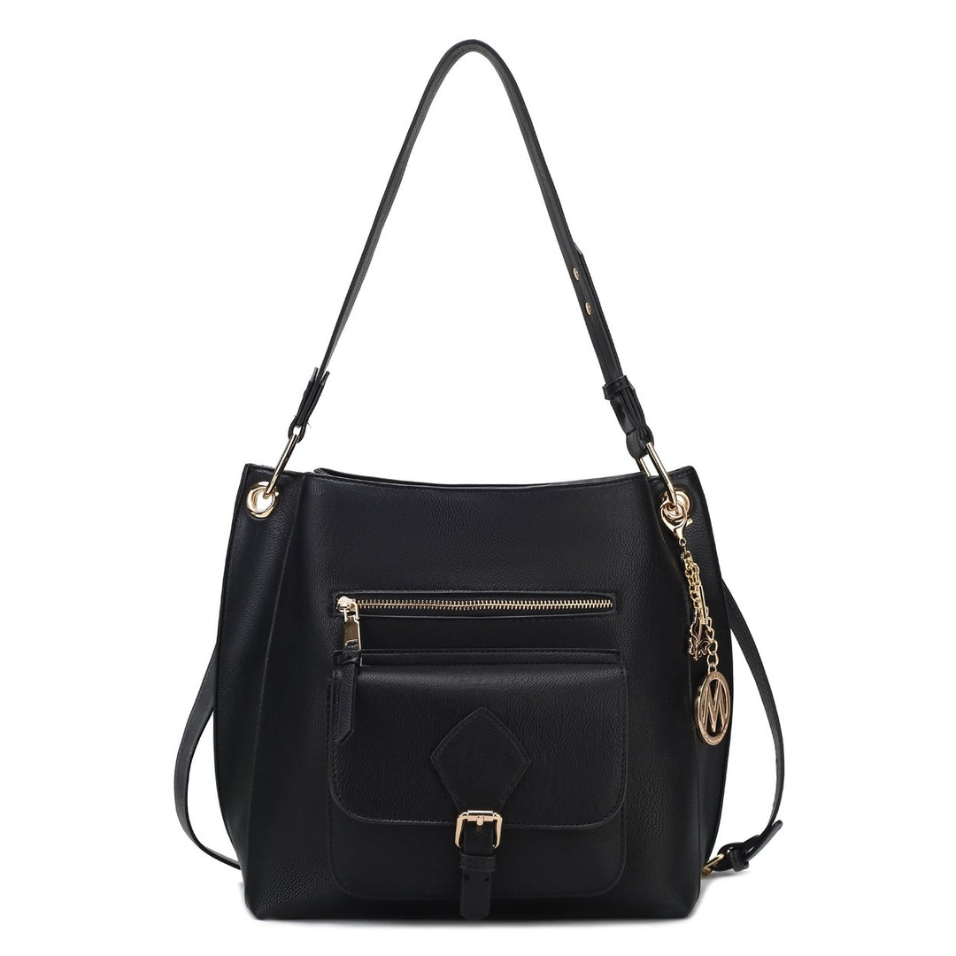 MKFCollection Yves Hobo Bag - Vegan Leather Designer Handbag Image 3