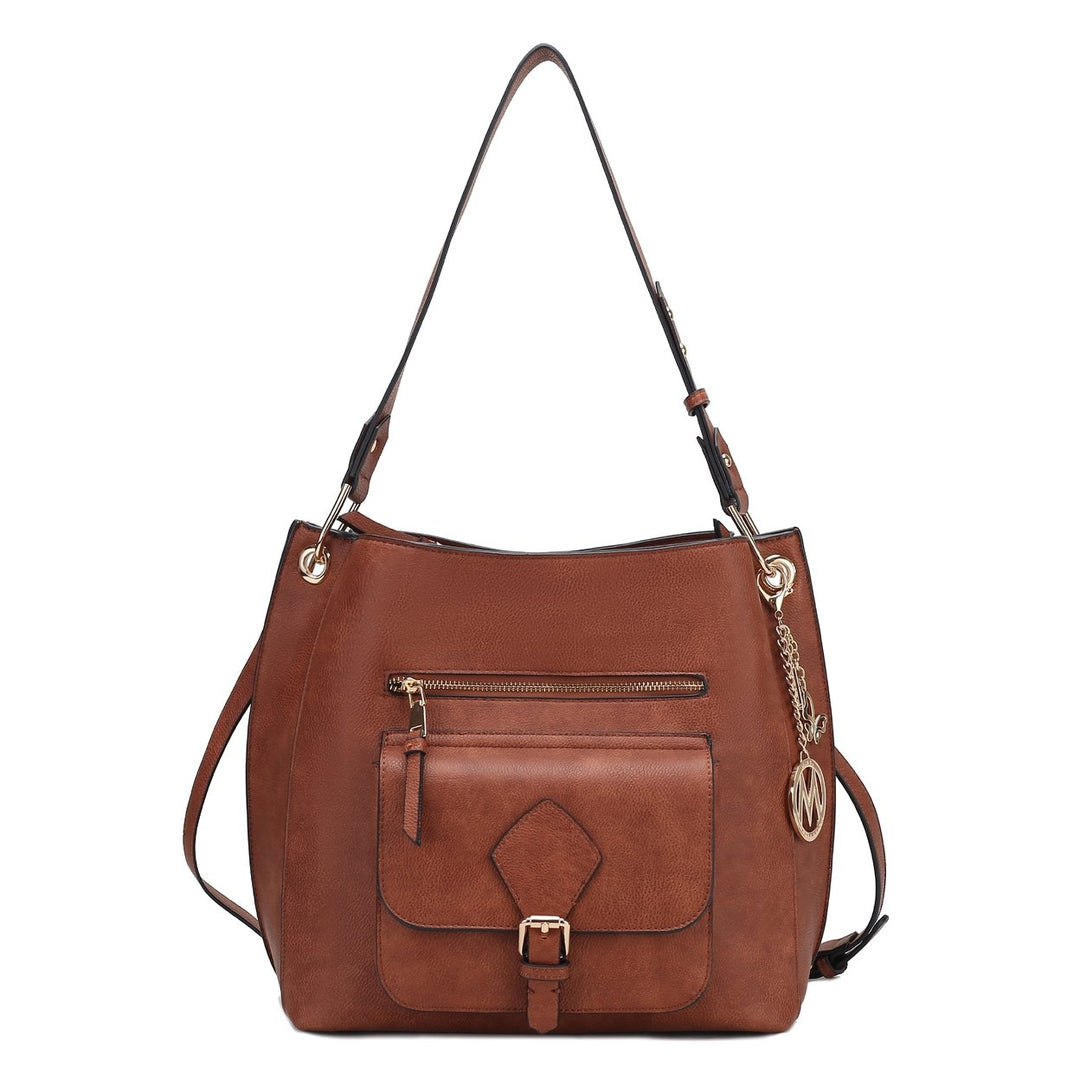 MKFCollection Yves Hobo Bag - Vegan Leather Designer Handbag Image 9