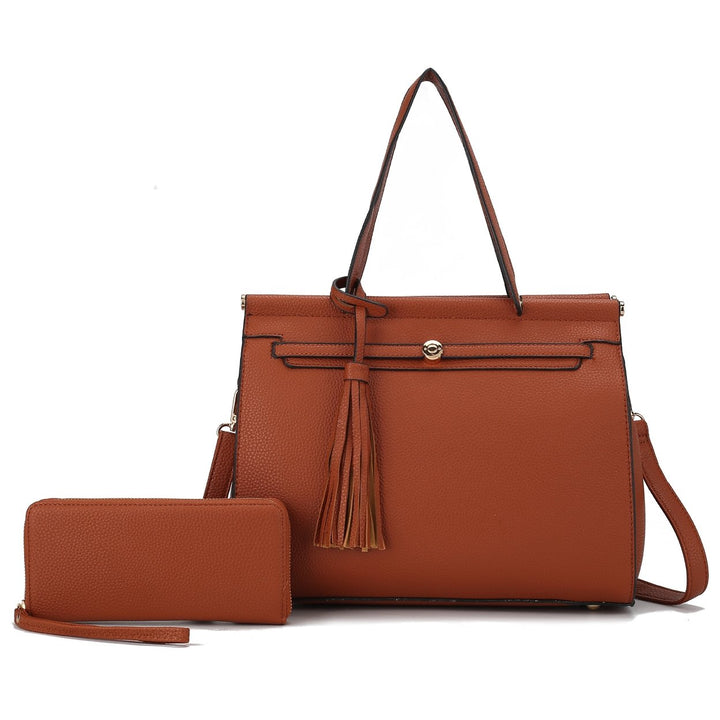 MKFCollection Shelby Shoulder Bag and Set - Vegan Leather Designer Handbag Image 7