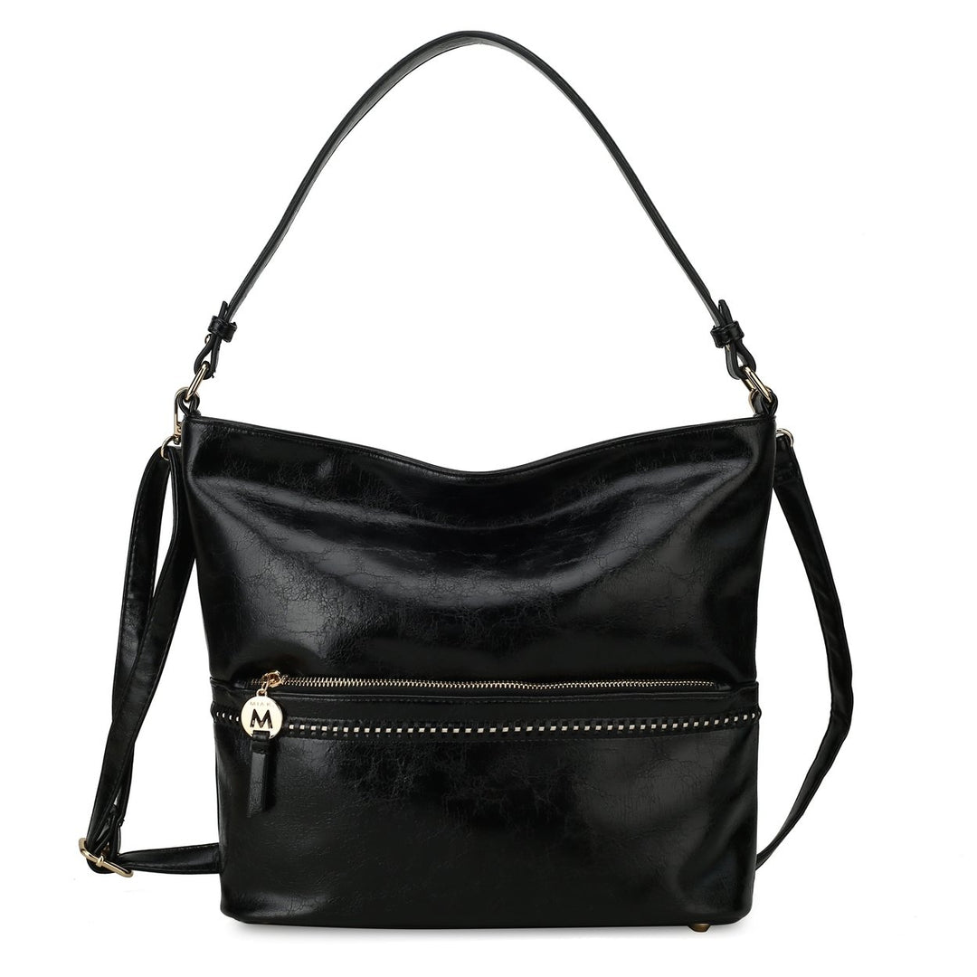 MKFCollection Sierra Shoulder Bag - Vegan Leather Designer Handbag Image 3