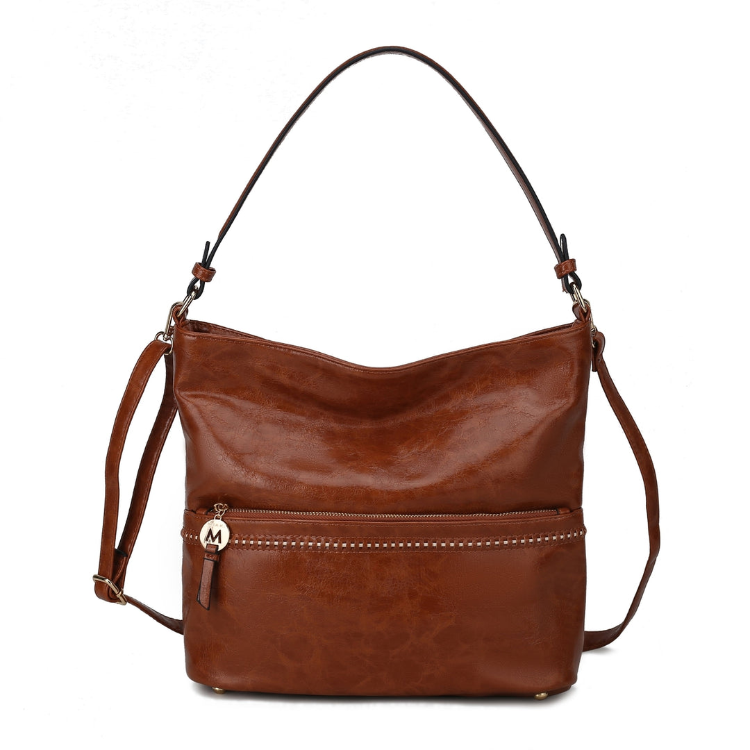 MKFCollection Sierra Shoulder Bag - Vegan Leather Designer Handbag Image 4