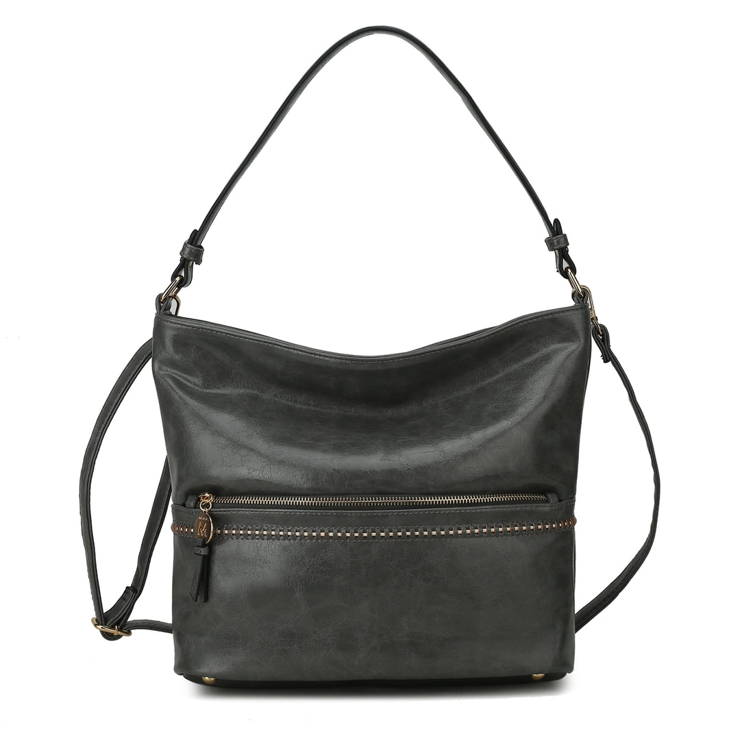 MKFCollection Sierra Shoulder Bag - Vegan Leather Designer Handbag Image 4